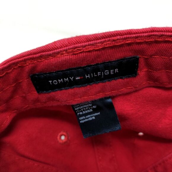Tommy Hilfiger Men's Slideback Hat Red Size OS Embroidered Logo - Picture 7 of 8
